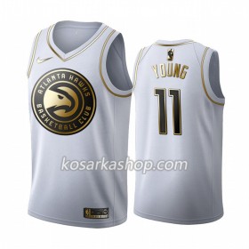 Dres Atlanta Hawks Trae Young 11 Nike 2019-20 Bijela Golden Edition Swingman